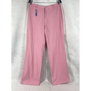 Gap Dress Pants Women's 12R Pink Mid Rise Straight Leg Stretch Wool Blend New